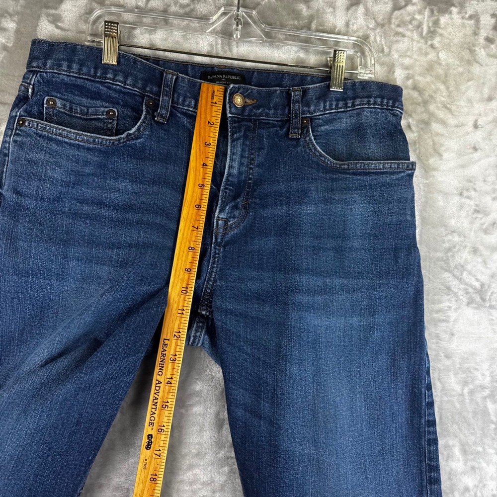 Banana Republic Straight Fit Jeans Mens 36x32 Blue Denim Medium Wash (1592) - Picture 6 of 8